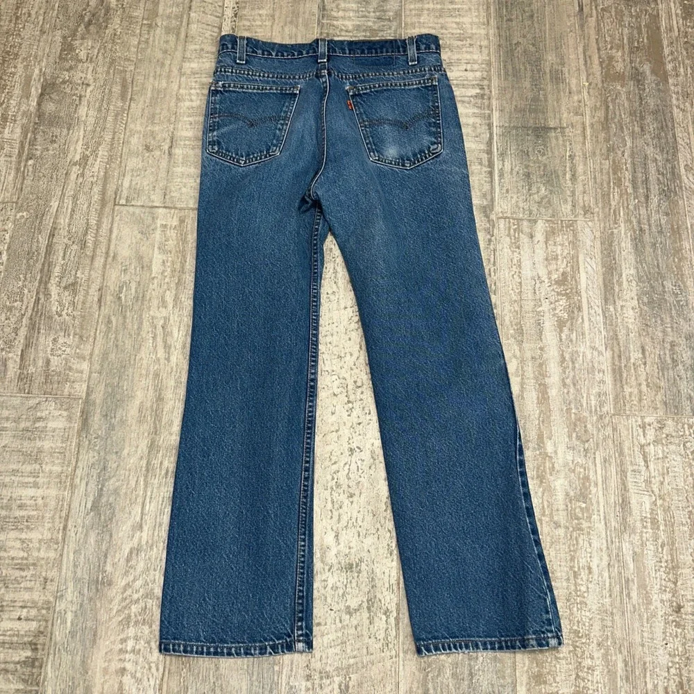 Vintage Levis 517 Orange Tab Jeans Mens 32x29 Medium Wash Straight Leg Denim